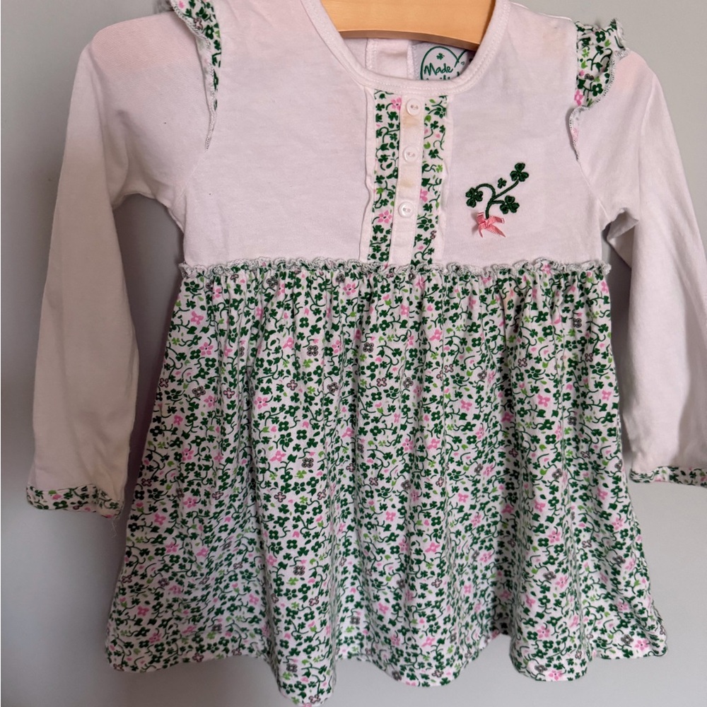 Ireland, baby shamrock Dress Size 1-2 Years by Made With  Love